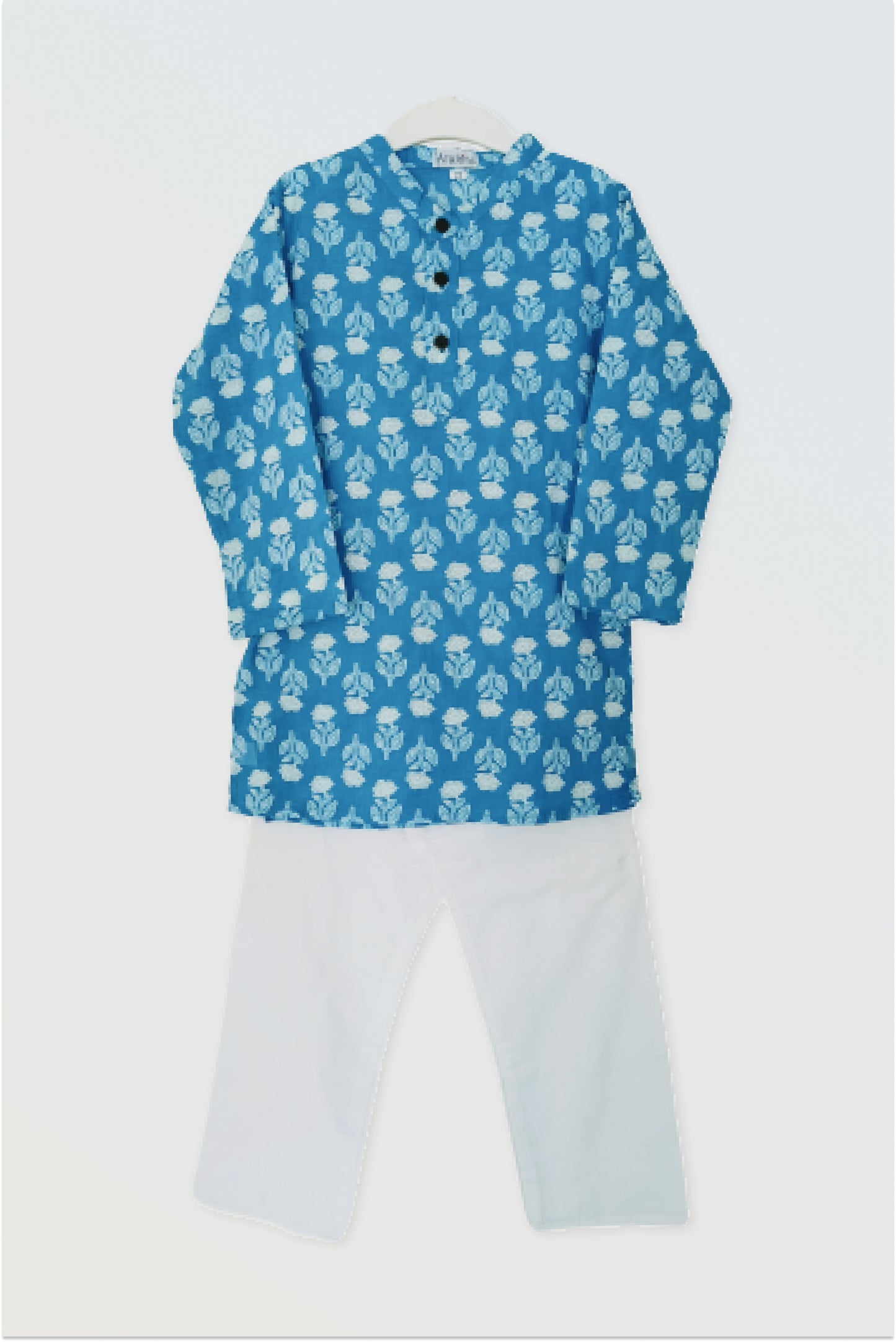 Block printed kurta pyjama set