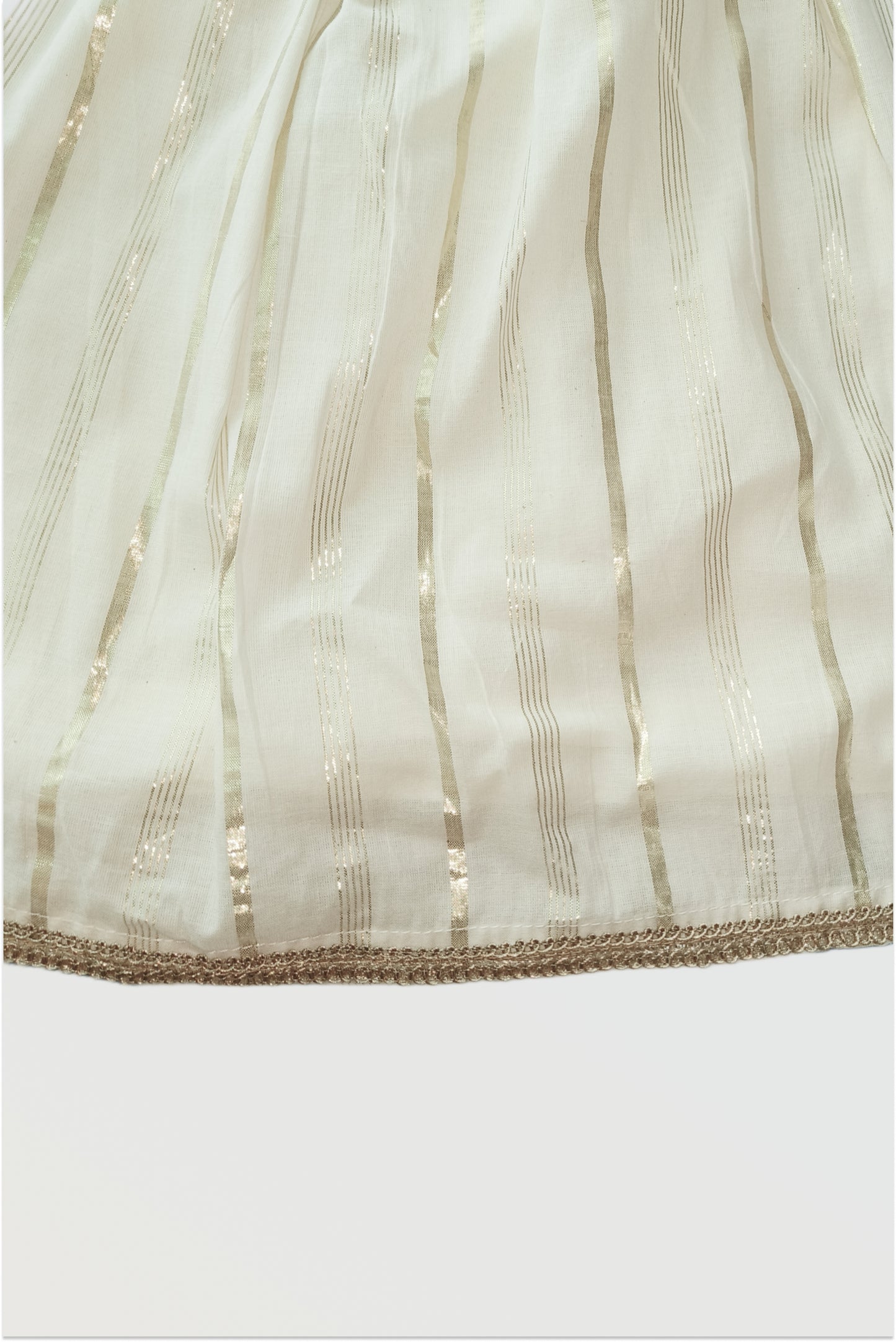 Kasavu lehanga set with strappy blouse