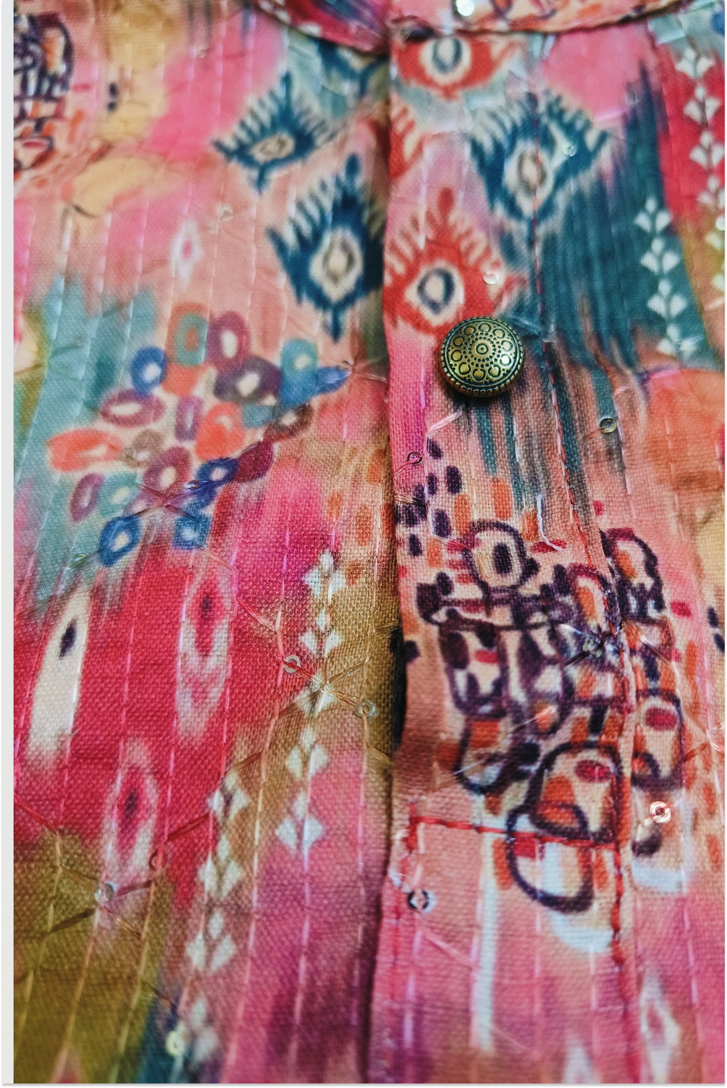 Multicoloured festive kurta pyjama set