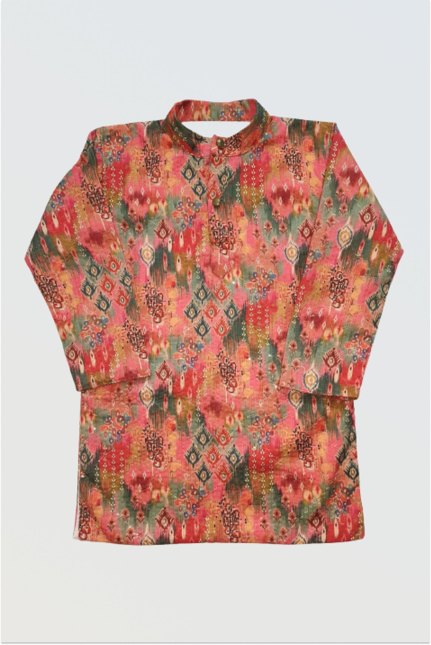 Multicoloured festive kurta pyjama set