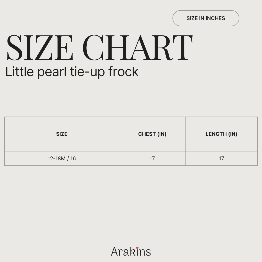 Little pearl tie-up frock