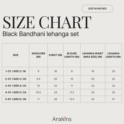 Black Bandhani Lehanga set
