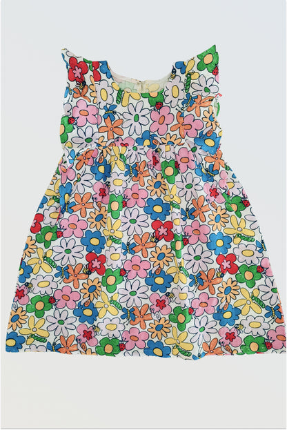 Pre order: Floral pure cotton dress
