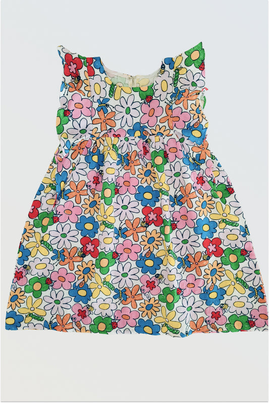 Pre order: Floral pure cotton dress