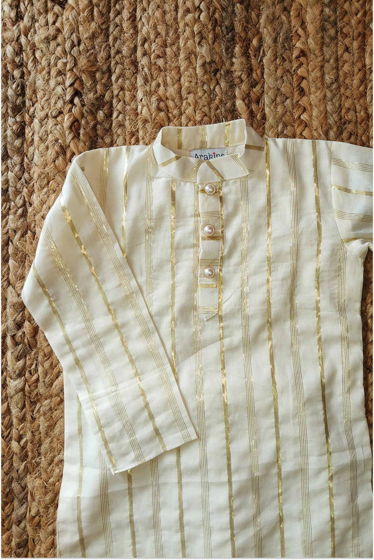 Kasavu kurta pyjama set - with lining