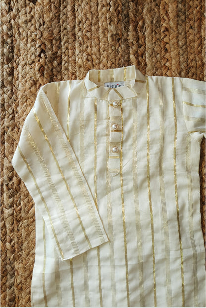 Kasavu kurta pyjama set - with lining