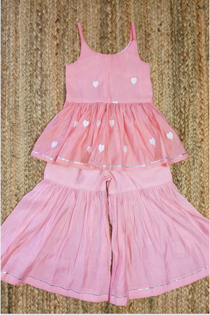 Pink sharara set