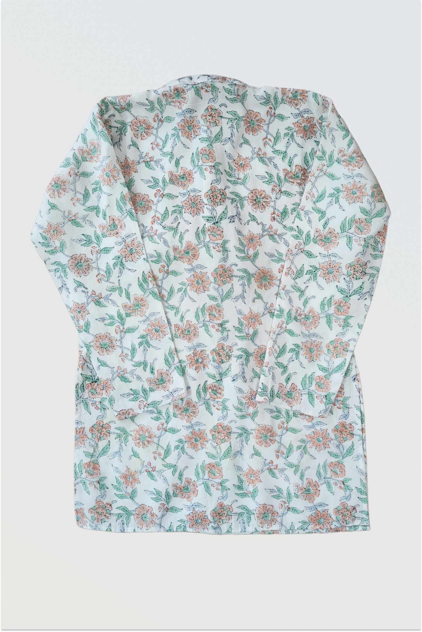 Block printed tricolour kurta