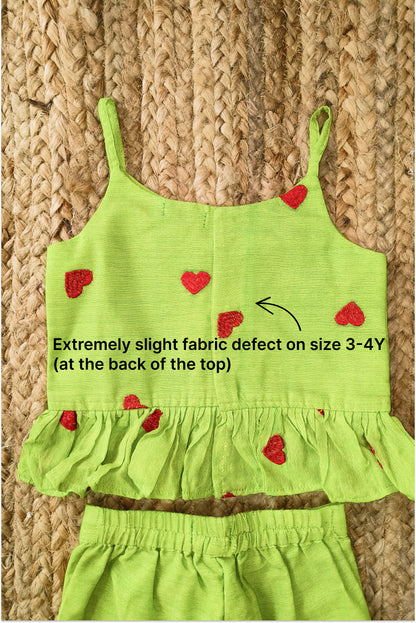 Red hearts palazzo set
