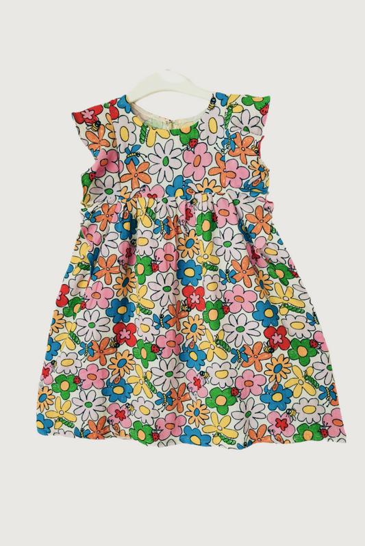 Pre order: Floral pure cotton dress