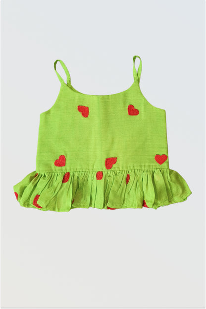 Red hearts palazzo set