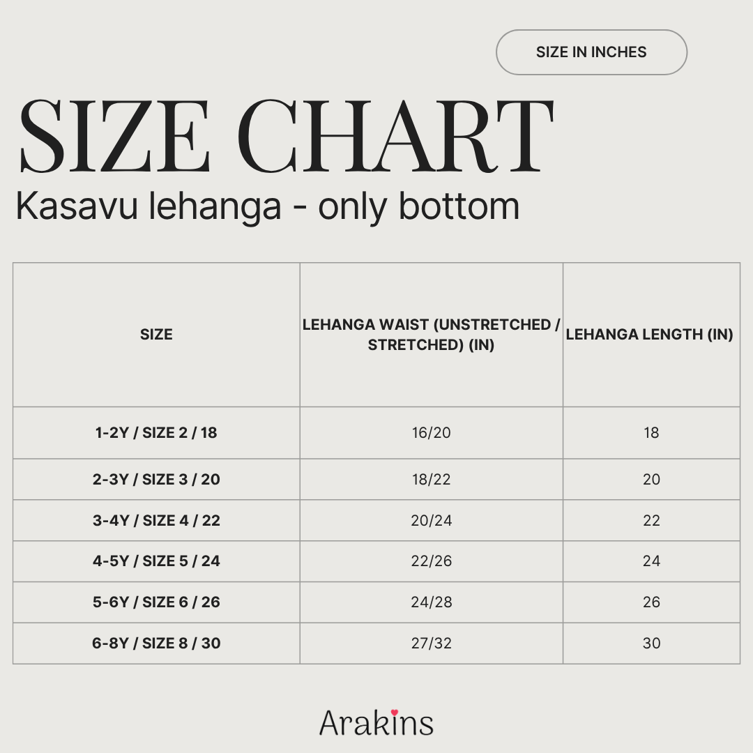 Kasavu lehanga - Only Skirt