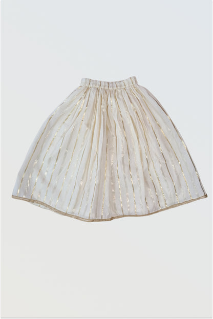 Kasavu lehanga set with strappy blouse