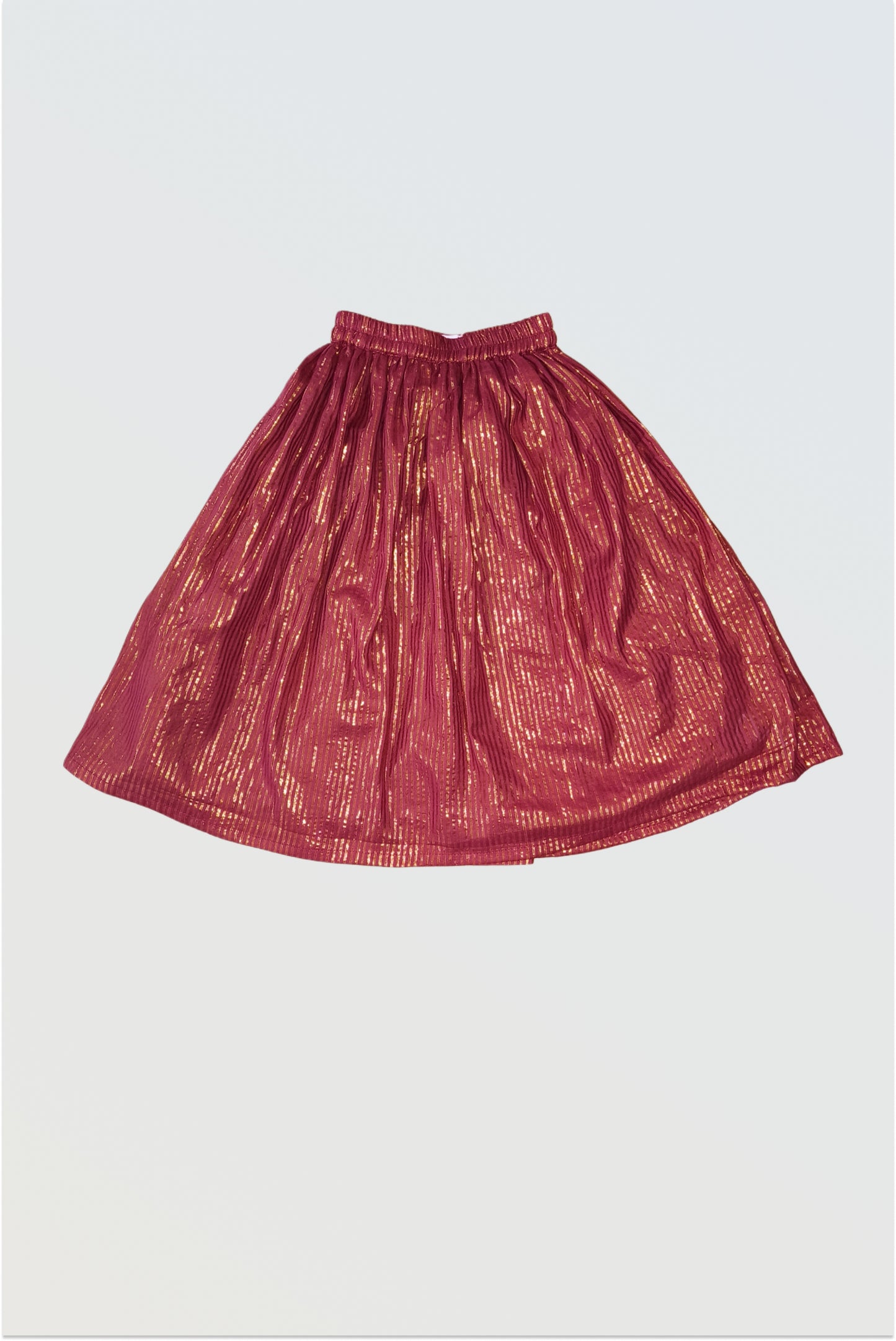 Maroon striped lehanga set