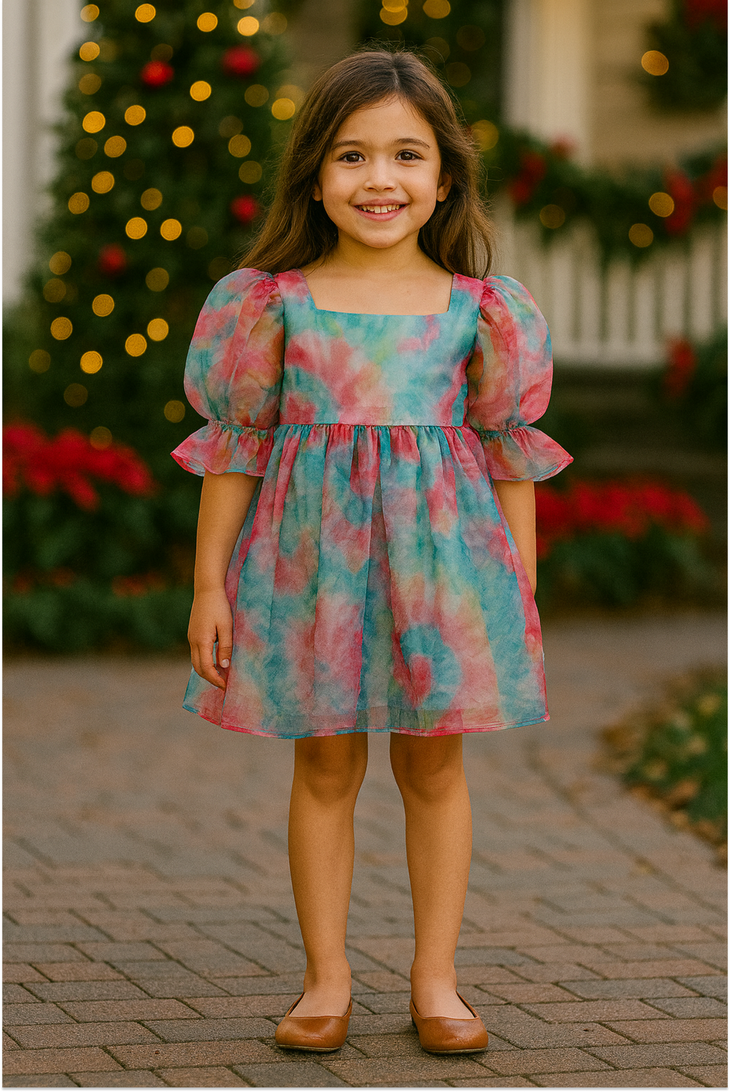 Multicoloured organza dress