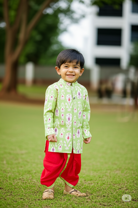 Boys pure cotton dhoti kurta set