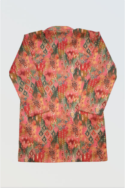Multicoloured festive kurta pyjama set