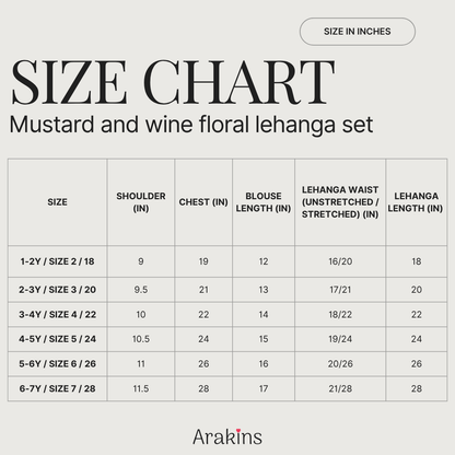 Mustard and wine floral lehanga set