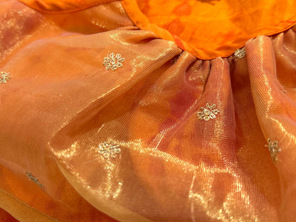 Orange foil printed palazzo set