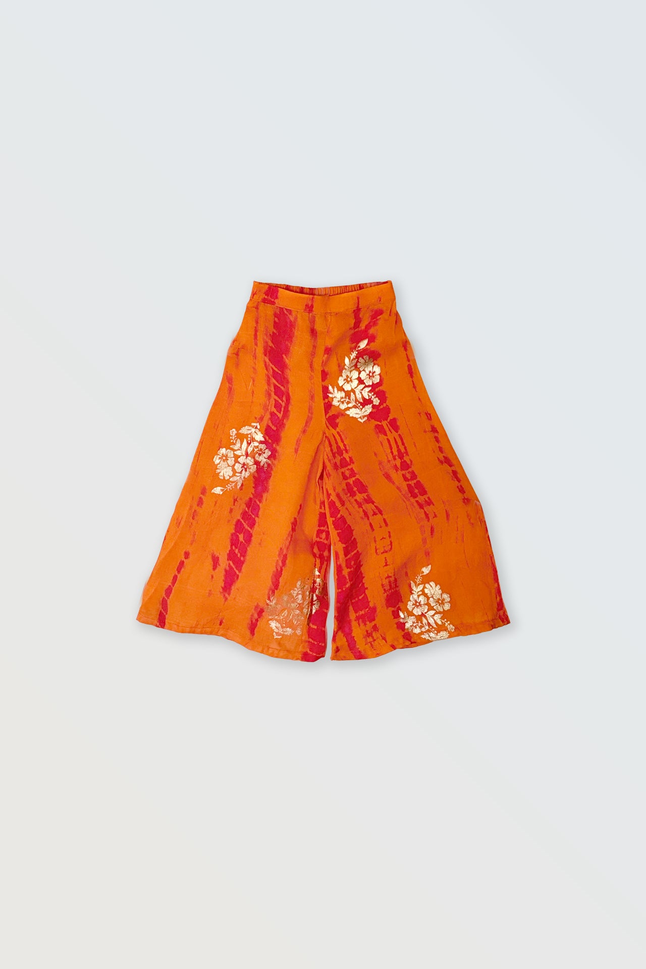 Orange foil printed palazzo set