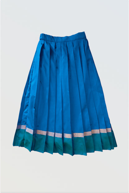 Pattu pavadai with embroidered blouse