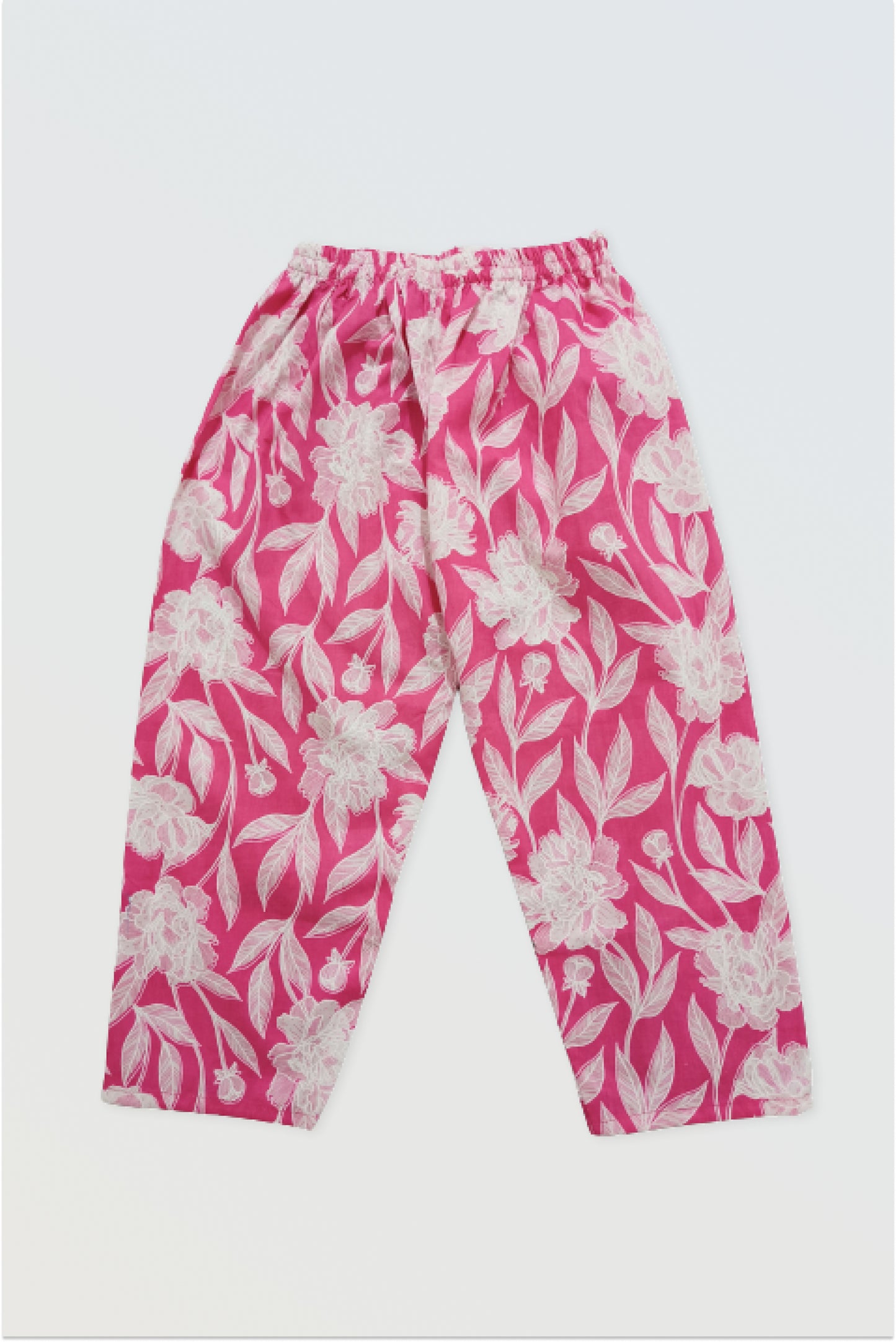 Pink block printed ethnic co-ord set
