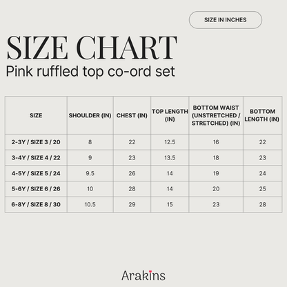 Pink ruffled top co-ord set