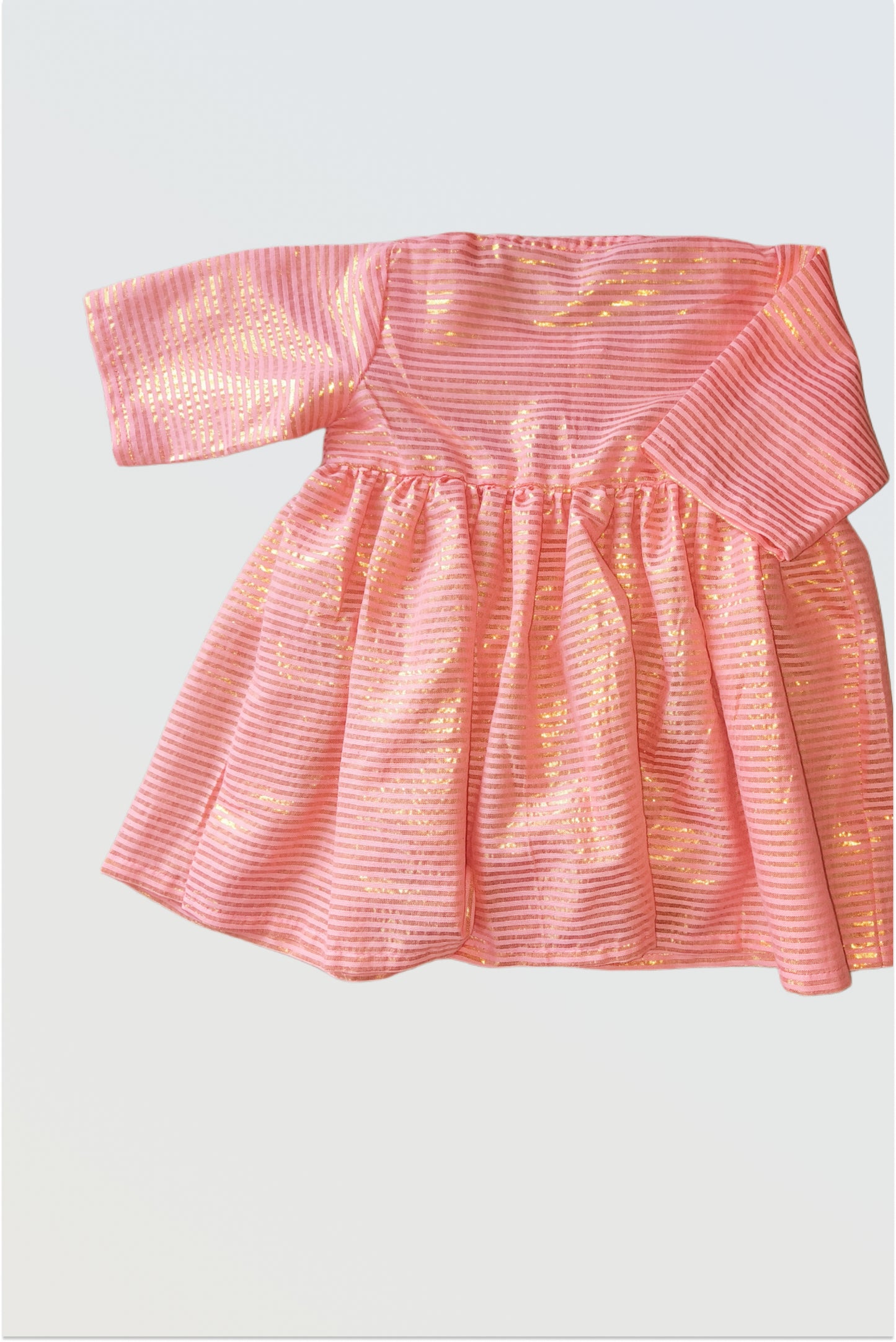 Pink with golden stripes suit set