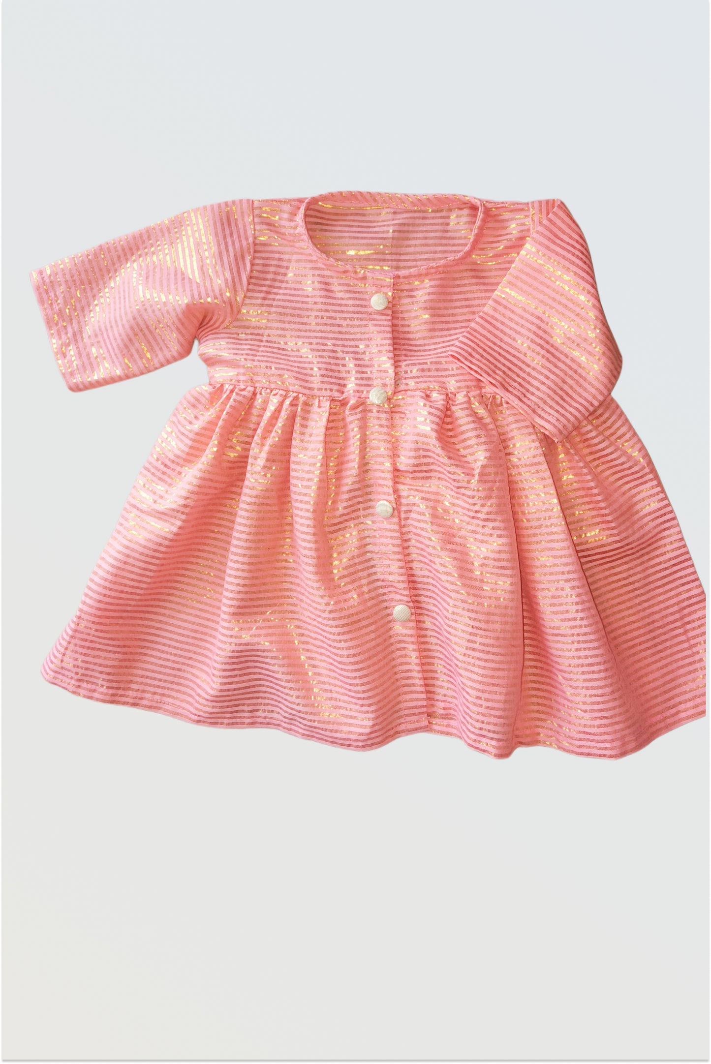 Pink with golden stripes suit set