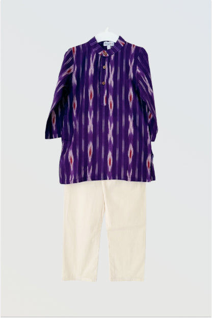 Ikat cotton kurta pyjama set