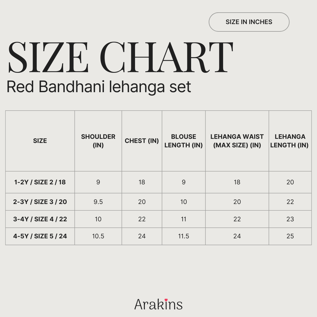 Red Bandhani Lehanga set