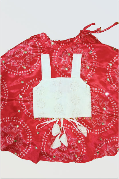 Red Bandhani Lehanga set