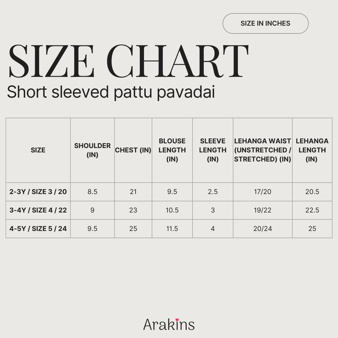 Short sleeved pattu pavadai