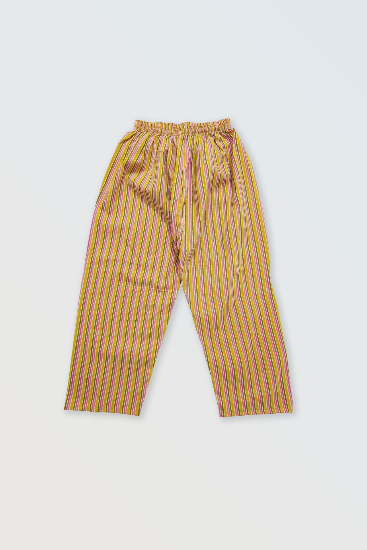 Yellow block printed ethnic co-ord set