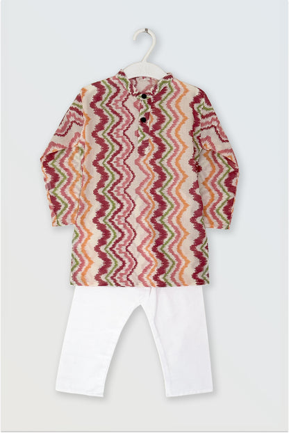 Chevron print kurta pyjama set