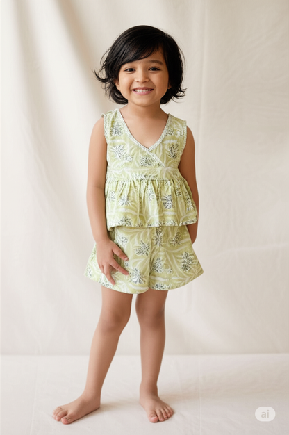 Jaipur cotton summer co-ord set for girls