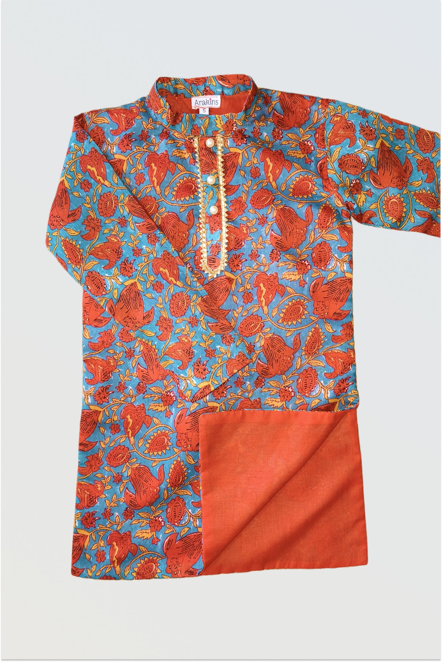 Maroon Chanderi kurta pyjama set flat lay showing silk blend fabric with subtle sheen