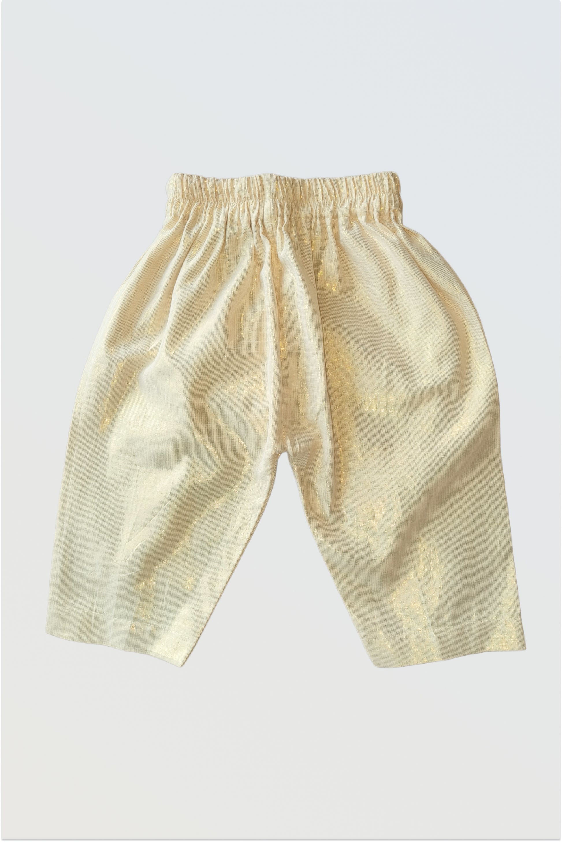 Matching pink and gold striped pants with fully elasticated waist for easy wear