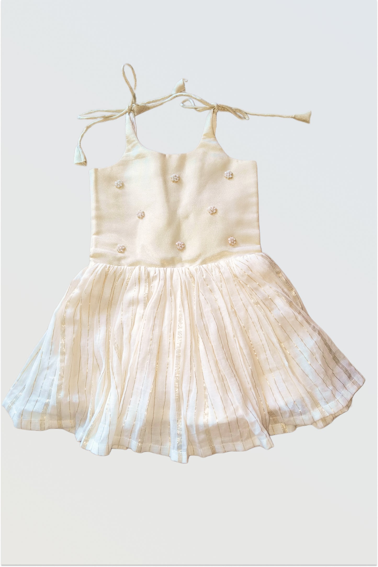 Little pearl tie-up frock