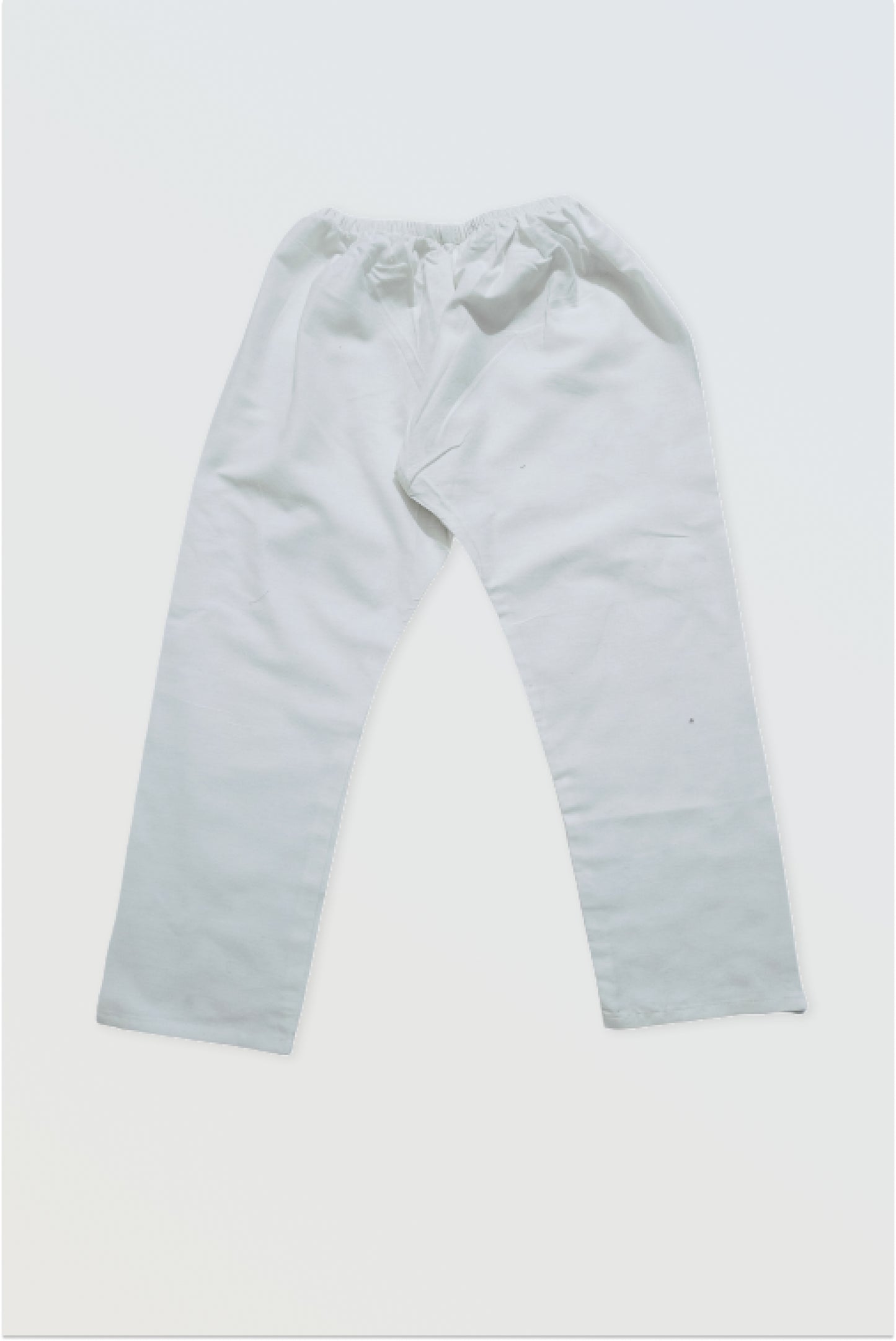 White pure cotton pyjama with elastic waist for boys ethnic wear set